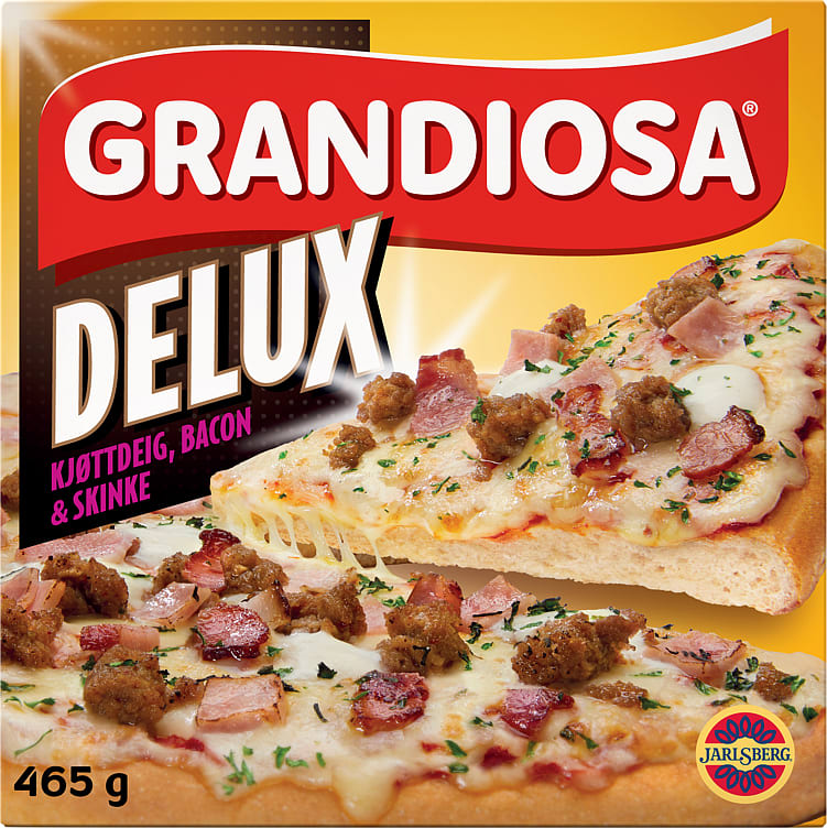 Grandiosa Pizza Delux Kjøttdeig Bacon&Skinke 465g