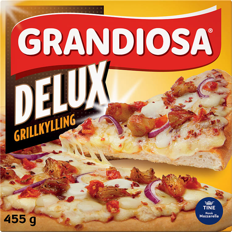 Grandiosa Pizza Delux Kylling 455g