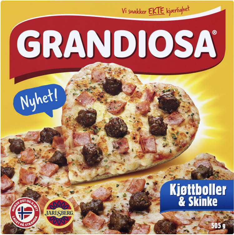 Grandiosa Pizza Kjøttboller&Skinke 505g