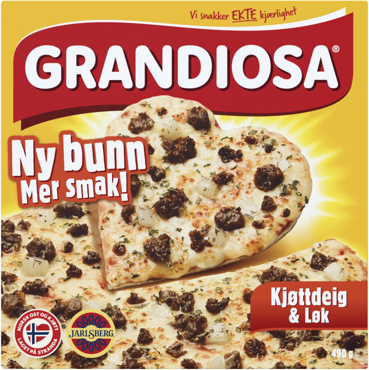Grandiosa Pizza Kjøttdeig&Løk 490g