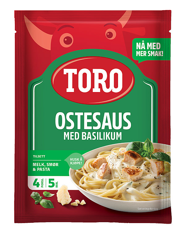Ostesaus m/Basilikum 32g Toro