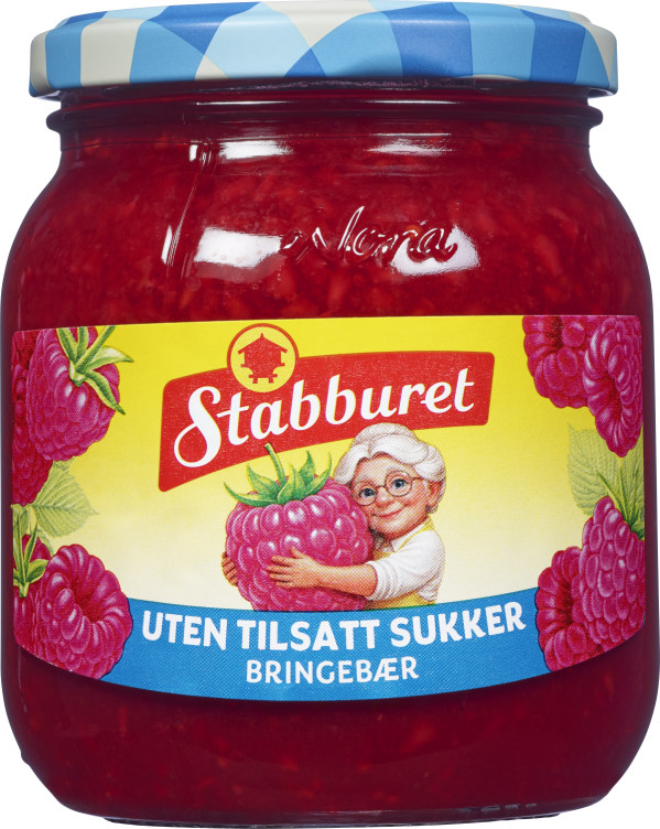 Bringebærsyltetøy u/Sukker 380g Staabburet