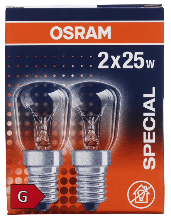 Lyspære Mini Klar 25w 2pk Osram