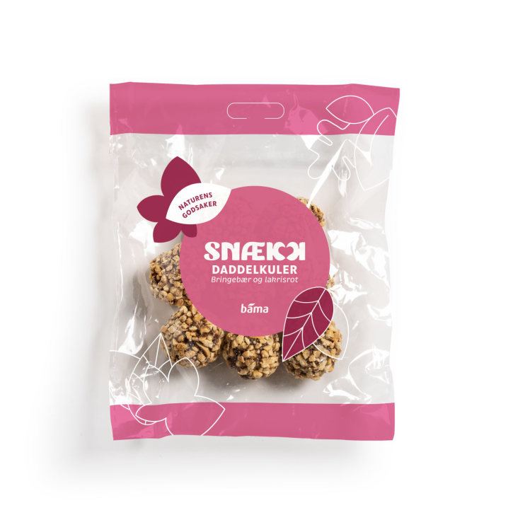 Daddelkuler Bringebær&Lakrisrot 70g Snækk