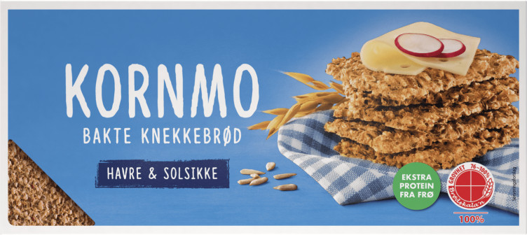 Kornmo Knekkebrød Havre & Solsikke 200g