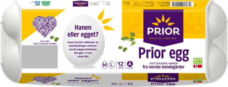Egg Frittgående M/L 12stk Prior