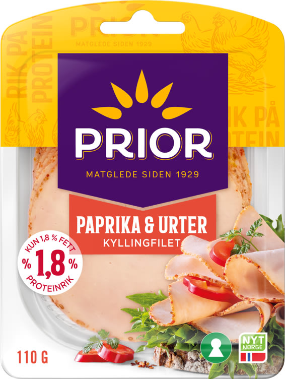 Bilde av Kyllingfilet Paprika/Urter 110g Prior