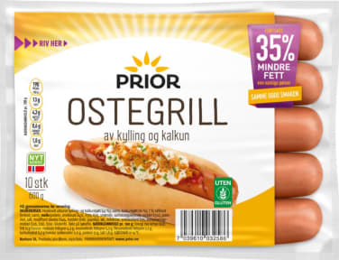 Ostegrill Kylling/Kalkun 600g Prior