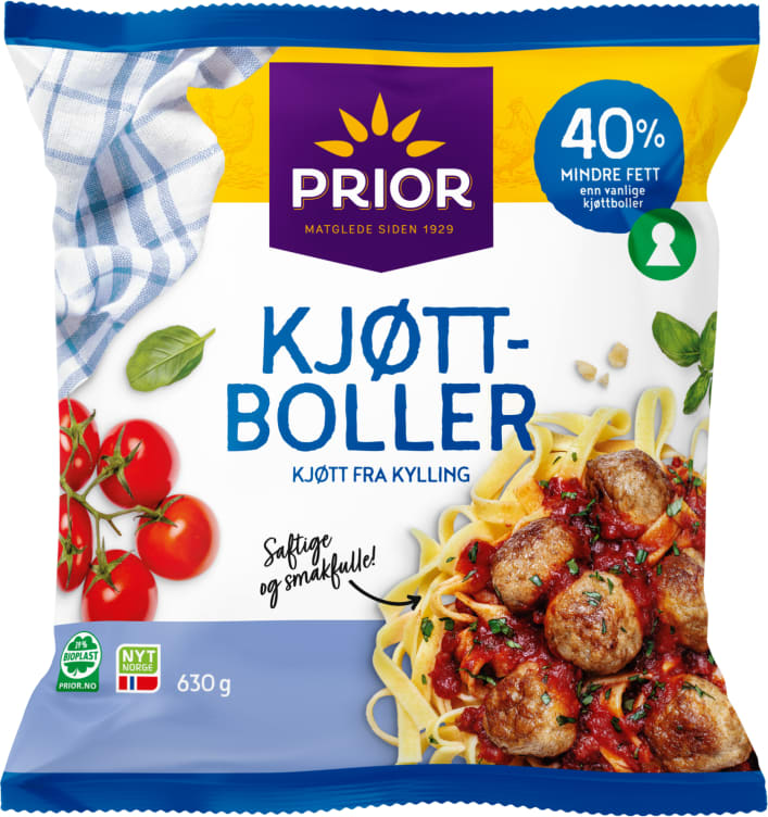 Bilde av Kjøttboller Kylling&Kalkun 630g Prior