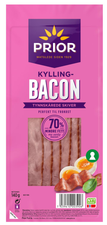 Bilde av Kyllingbacon skivet 140g Prior