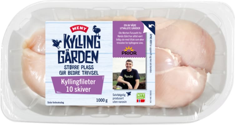 Kyllingfilet skivet 1kg Kyllinggården