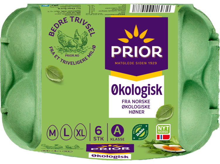 Egg Økologisk m/L/XL 6stk Prior