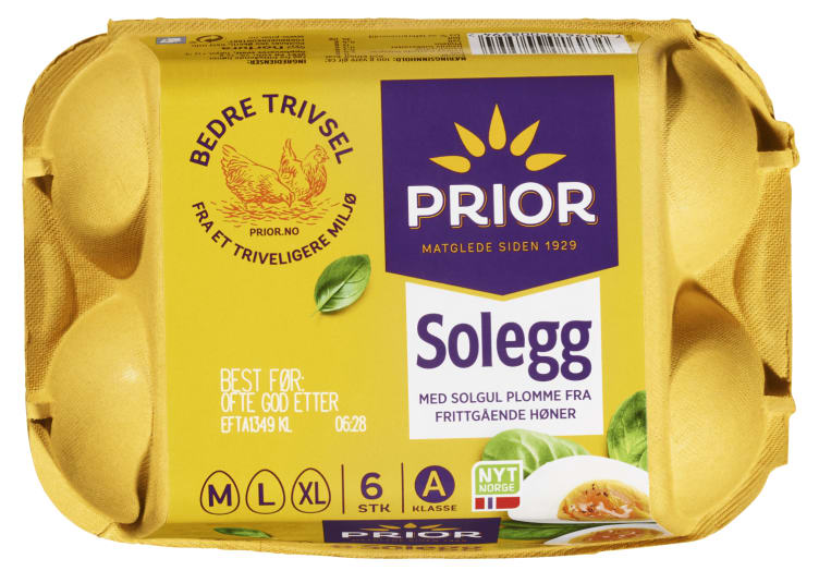 Egg Frittgående m/L/XL Solegg 6stk