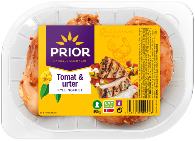 Bilde av Kyllingfilet Tomat&Urter 450g Prior