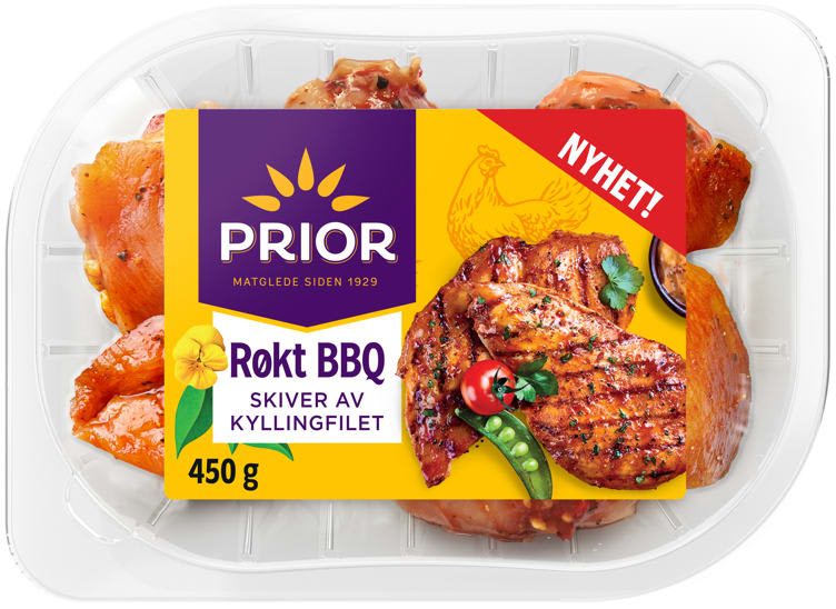 Kyllingfilet skivet Røkt Bbq 450g Prior