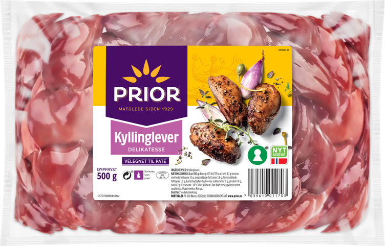 Kyllinglever 500g Prior