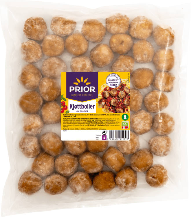 Kjøttboller Kalkun 800g Prior
