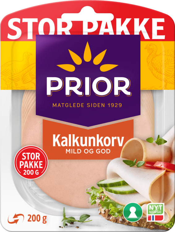 Kalkunkorv Naturell 200g Prior