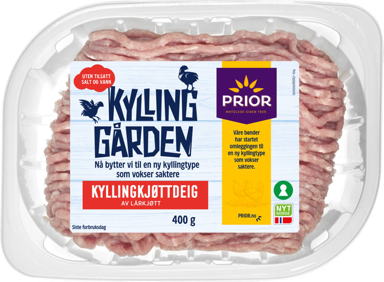 Kyllingkjøttdeig u/Salt&Vann 400g Kyllinggården