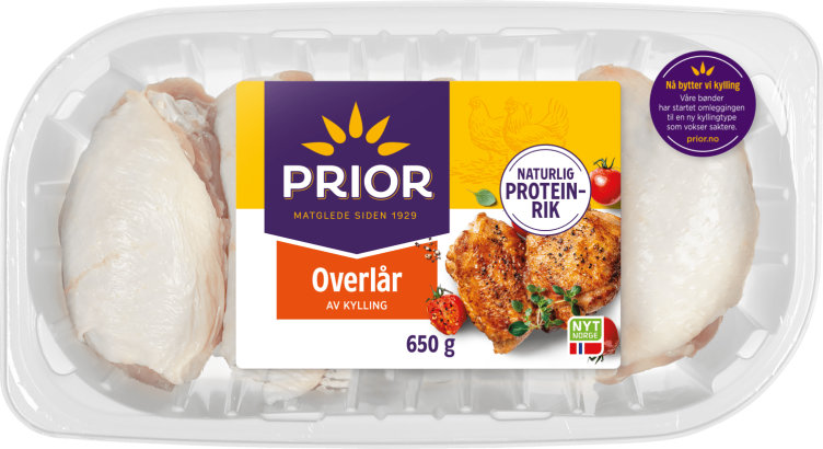 Kylling Overlår 650g Prior