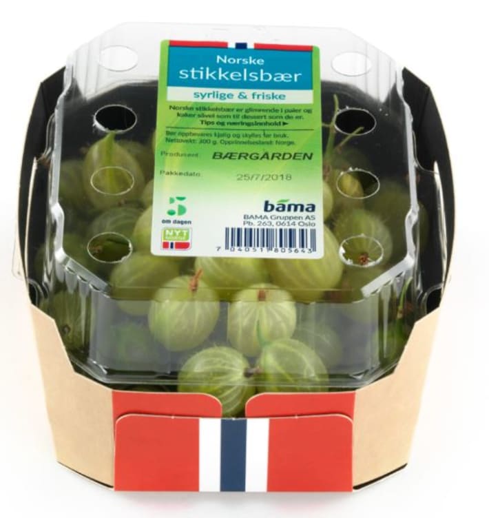 Stikkelsbær 300g kurv Norsk