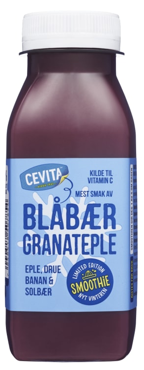 Smoothie Blåbær og Granateple 250ml