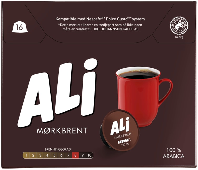 Ali Mørkbrent Kaffekapsel 16stk