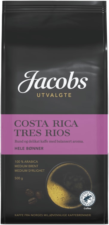 Bilde av Costa Rica Tres Rios Hele Bønner 500g Jacobs