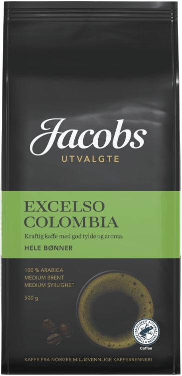 Excelso Colombia Hele Bønner 500g Jacobs Utvalgte