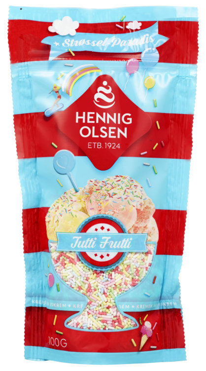 Strøssel Tutti Frutti 100g Hennig-Olsen