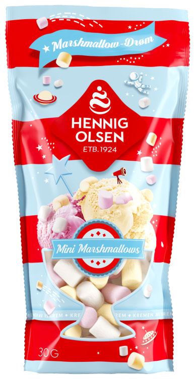 Strøssel Marshmallow 30g Hennig-Olsen Is