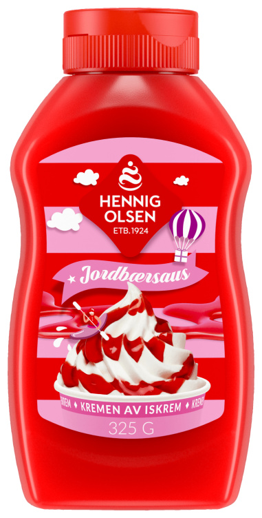 Jordbærsaus 325g Hennig-Olsen Is