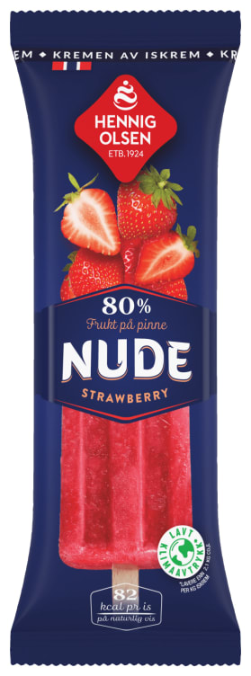 Nude Strawberry 80% Frukt 80ml Hennig-Olsen