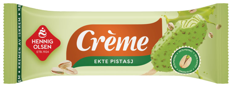 Creme Fløteis Ekte Pistasj 110ml Hennig Olsen