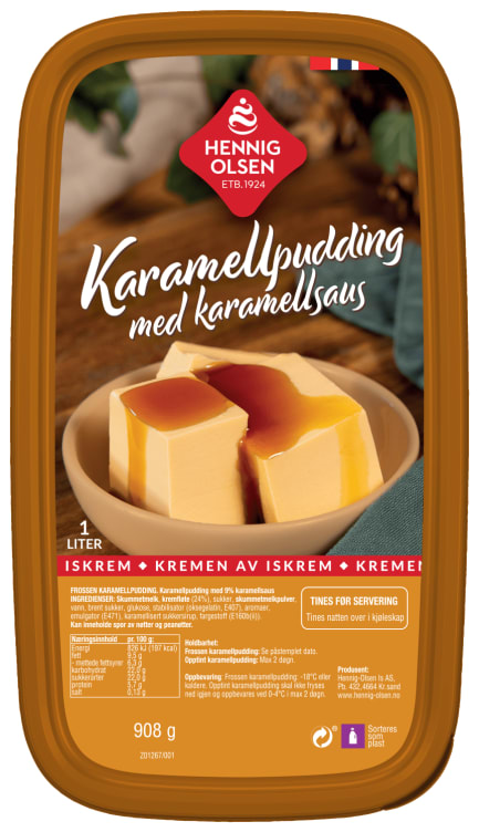 Karamellpudding m/Karamellsaus 1l Hennig-Olsen