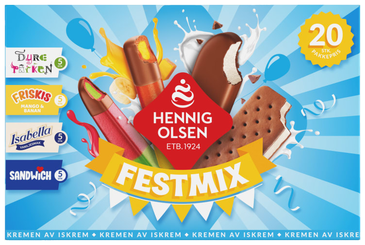 Festmix 20stk Hennig-Olsen-Is