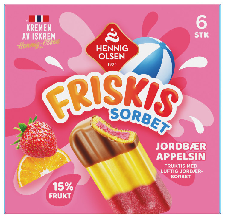 Friskis Sorbet 6stk Hennig-Olsen Is