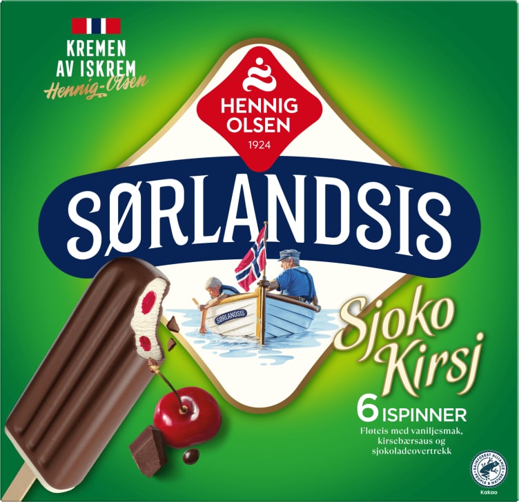 Sjokokirsj 6stk Hennig Olsen Is