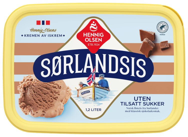 Sørlandsis Sjokolade u/Tilsatt Sukker 1,2l