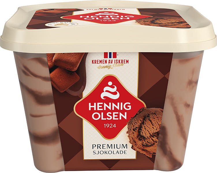 Premium Fløteis Sjokolade 0,8l Hennig-Olsen