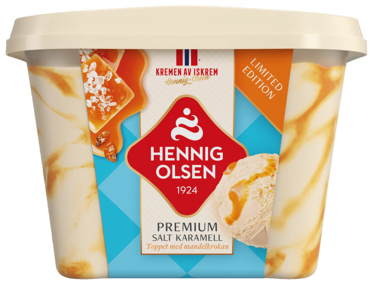 Premium Fløteis Salt Karamell 0,8l Hennig-Olsen