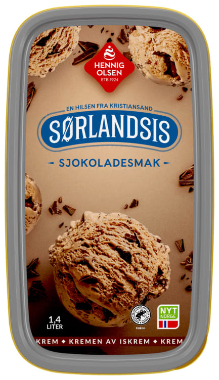 Sørlandsis Sjokolade 1,4l Hennig-Olsen
