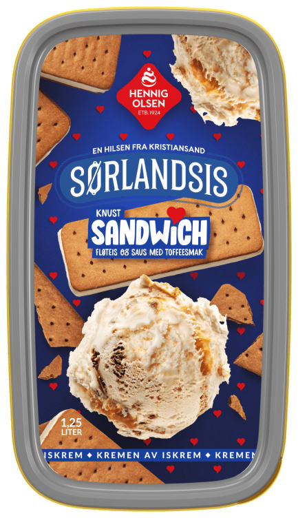 Sørlandsis Sandwich 1,25l Hennig-Olsen-Is
