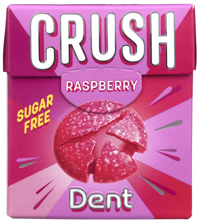 Dent Crush Bringebær Sukkerfri 25g