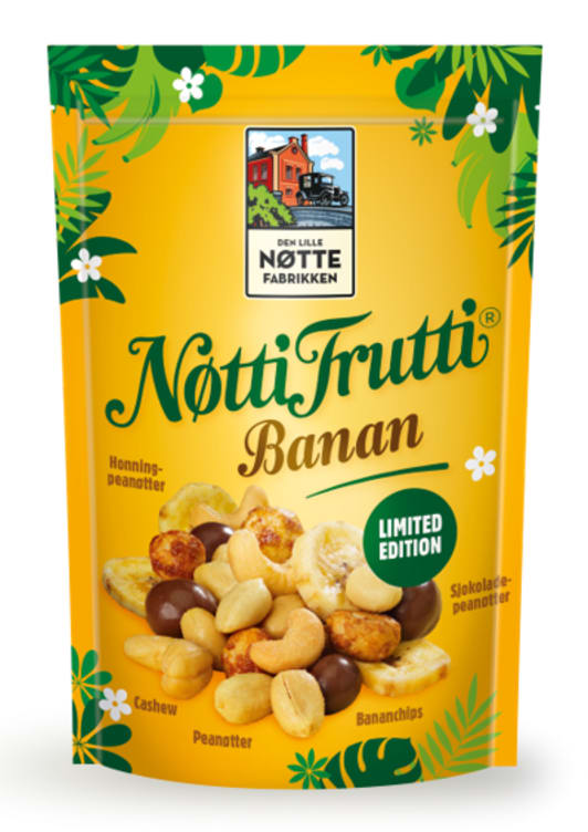 Nøtti Frutti Banan Nøttemiks 160g Dln
