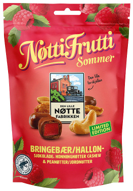 Nøtti Frutti Bringebær 160g Dln