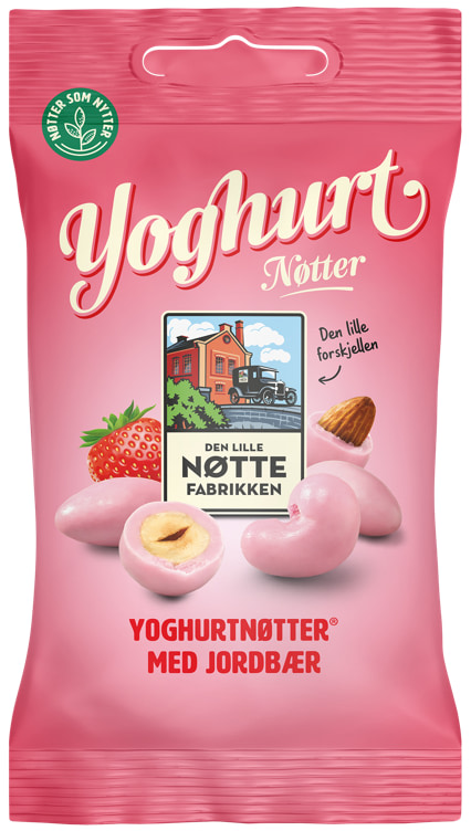 Yoghurtnøtt Jordbær 70g Dln