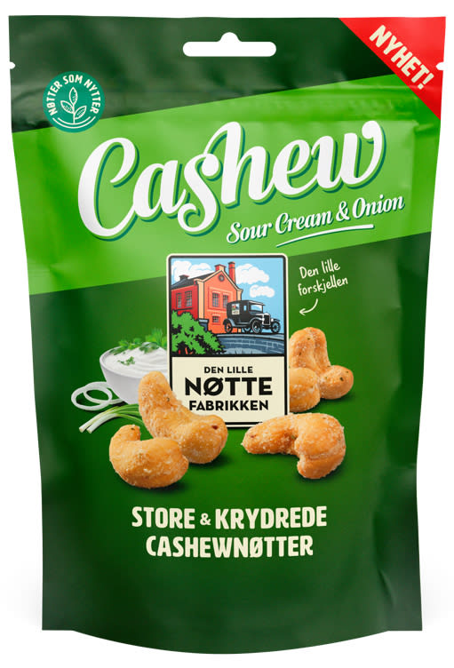 Cashewnøtter Sourcream&Onion 150g Dln