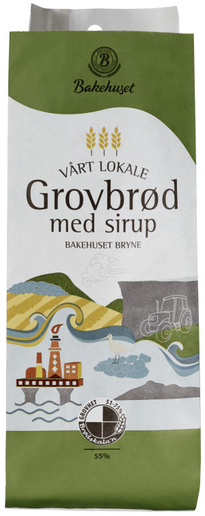Grovbrød m/Sirup 750g Bakehuset