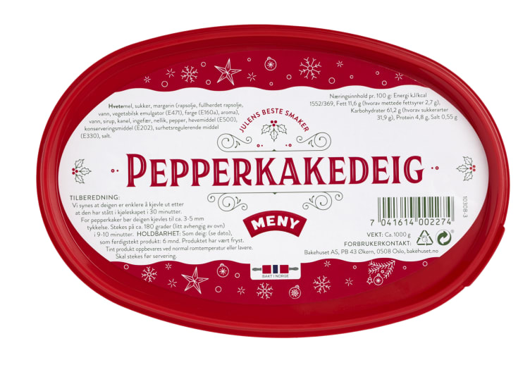 Pepperkakedeig 1kg